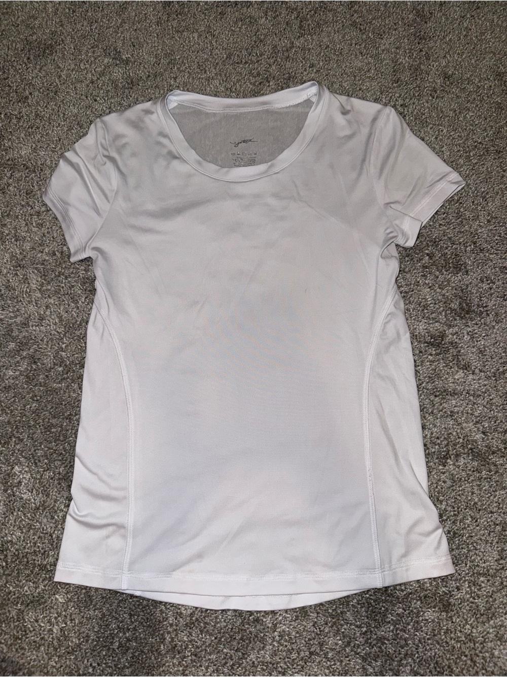 Gottex White Mesh Panel Short Sleeve Athletic Top - Womens Small